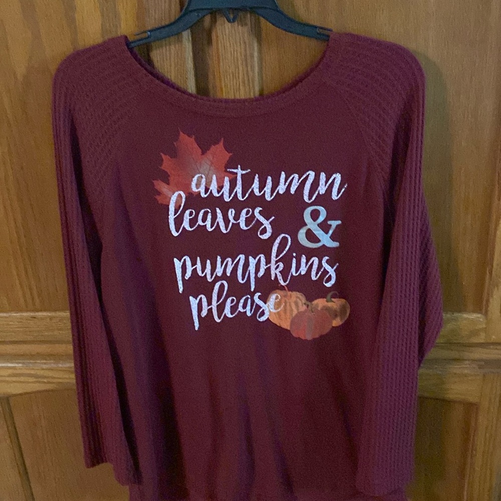 Burgundy Long sleeve top good condition